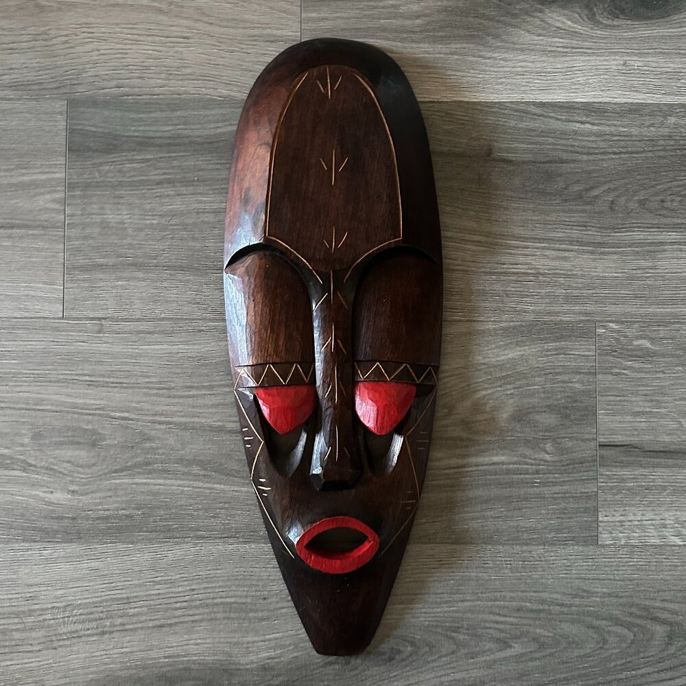 Hand-Carved Ecuadorian Wood Mask - From Ecuador - Wall Decor